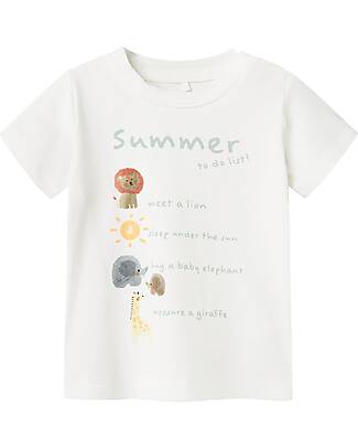 Name it T-Shirt - Animali - Bianco - Cotone Bio T-shirt