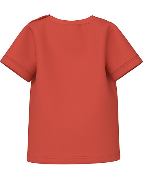 Name it T-Shirt - Barchetta - Rosso Paprika - Cotone Bio T-shirt