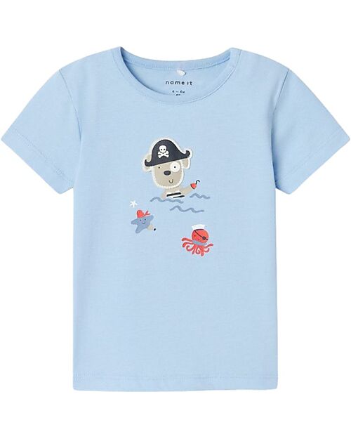 Name it T-Shirt - Chambray Blue - Capitan Uncino - Cotone Bio
 T-shirt