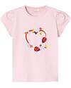 Name it T-Shirt - Coccinella e Fiori - Jet Stream - Chiusura con Bottoni T-shirt