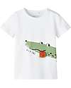 Name it T-Shirt Coccodrillo - Bianco - Cotone Organico T-shirt