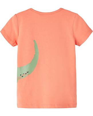 Name it T-Shirt Coccodrillo - Corallo - Cotone Organico T-shirt