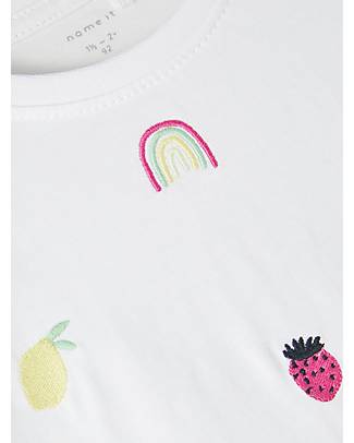 Name it T-Shirt con Frutta - Bianca - 100% Cotone Organico T-shirt