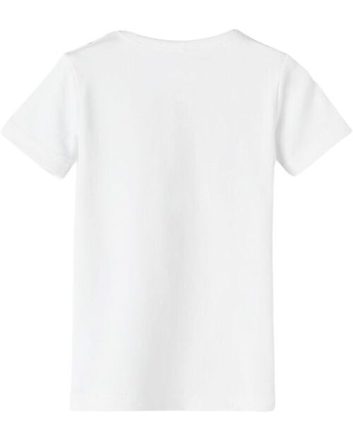 Name it T-Shirt con Stampa Animali - Bianco - Cotone Bio T-shirt