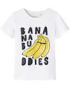 Name it T-Shirt con Stampa - Banana Buddies - Bianca - Cotone Organico T-shirt