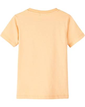Name it T-Shirt con Stampa - Smile - Orange Chiffon - Cotone Organico T-shirt