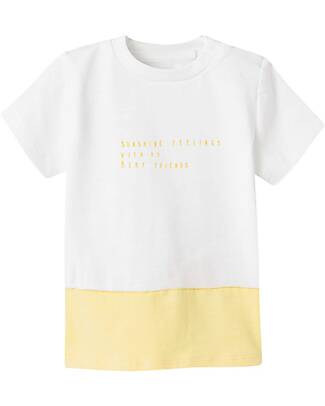 Name it T-Shirt con Stampa - White e Sundress- Cotone Organico T-shirt