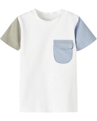 Name it T-shirt con Taschino - Bright White - Cotone Organico T-shirt