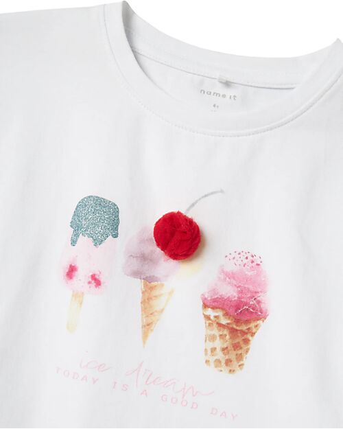 Name it T-Shirt - Gelato - Bianco - Cotone Bio T-shirt