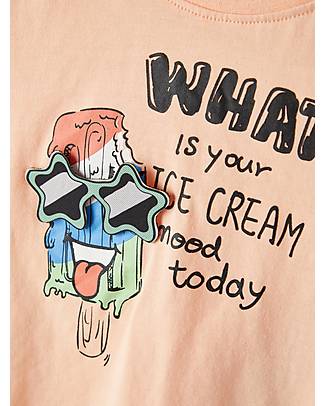 Name it T-Shirt Ice Cream - Albicocca - 100% Cotone T-shirt