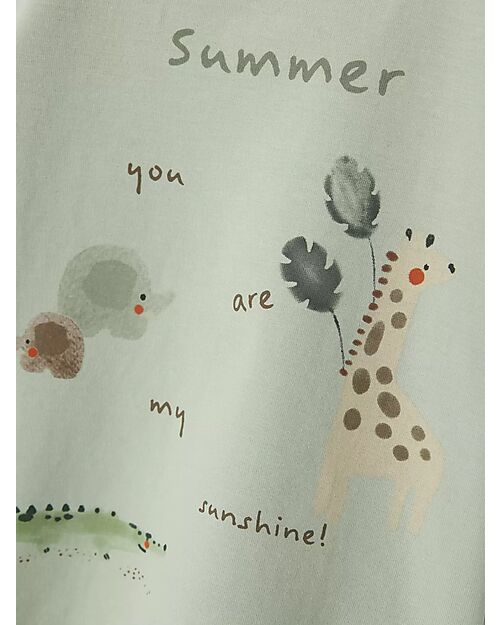 Name it T-Shirt - Verde Acqua - Animali - Cotone Bio T-shirt