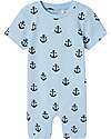 Name it Tutina Maniche Corte - Chambray Blue - Ancore - Cotone Bio Tutine Corte
