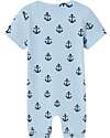 Name it Tutina Maniche Corte - Chambray Blue - Ancore - Cotone Bio Tutine Corte