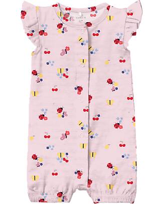 Name it Tutina Maniche Corte con Volant - Parfait Pink - Fantasia Primavera - Cotone Bio
Tutine Corte