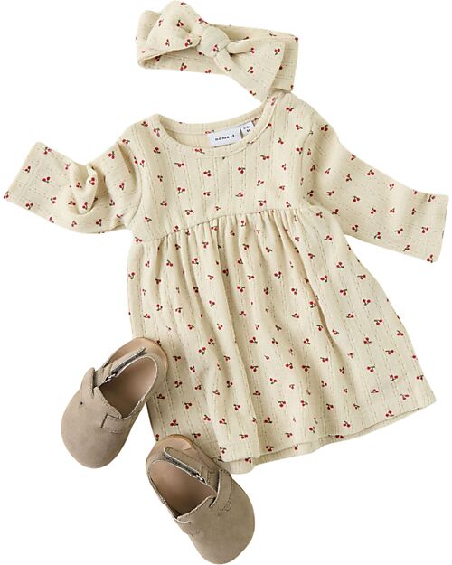 Name it Vestito a Balze - Summer Sand - Ciliegie - Cotone Vestiti_
