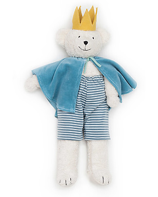 Nanchen Natur Orsetto di Pezza Principe Ben - Alto ben 43 cm! Cotone bio e lana vergine Peluche