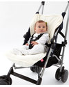 Nati Naturali Copri Passeggino - Bianco - 100% Spugna di Cotone Naturale Cappottine e Rivestimenti
