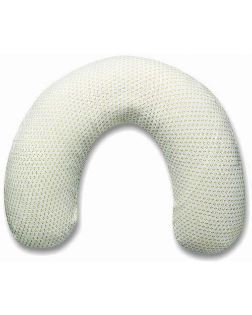 Nati Naturali Fodera Cuscino Allattamento - Fantasia a Cuori Verde - 100% Jersey di Cotone Bio Cuscini Allattamento_
