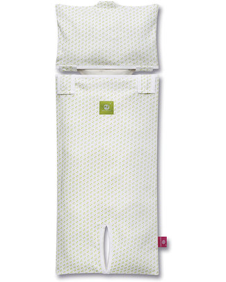 Nati Naturali Fodera per Materassino per Ovetto - Cuori - 100% Jersey di Cotone Bio (materassino non incluso) Accessori