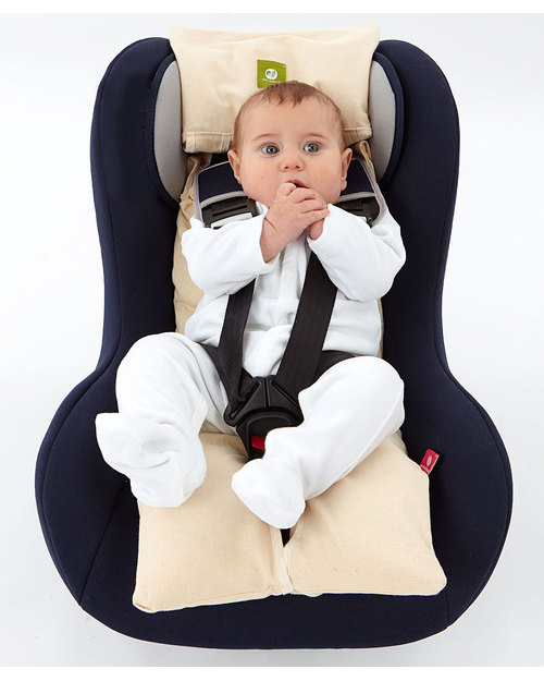 Nati Naturali Materassino per Seggiolino Auto in Pula di Farro + Fodera estraibile 100% Cotone Naturale Accessori Seggiolini Auto
