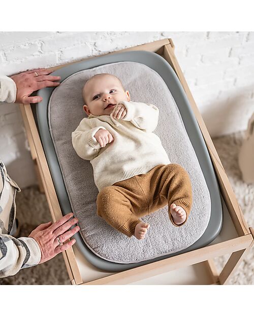 Nattou Cuscino per Fasciatoio Care - Grigio - Cotone Accessori per Fasciatoi