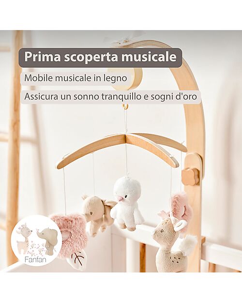 Nattou FanFan Giostrina Musicale in Legno Giostrine