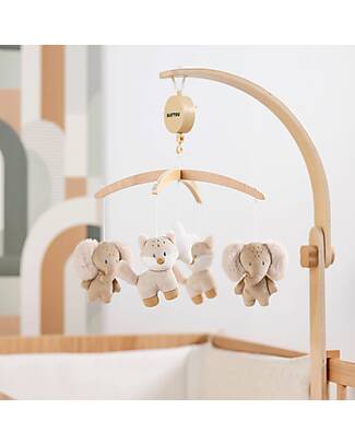 Nattou Giostrina Musicale Flo, Oli ed Ernest - Legno Giostrine