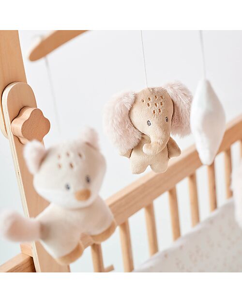 Nattou Giostrina Musicale Flo, Oli ed Ernest - Legno Giostrine