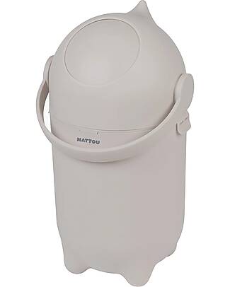 Nattou Mangiapannolini Dropy - Cestino per Pannolini Antiodore - Argilla Salviette Bimbo