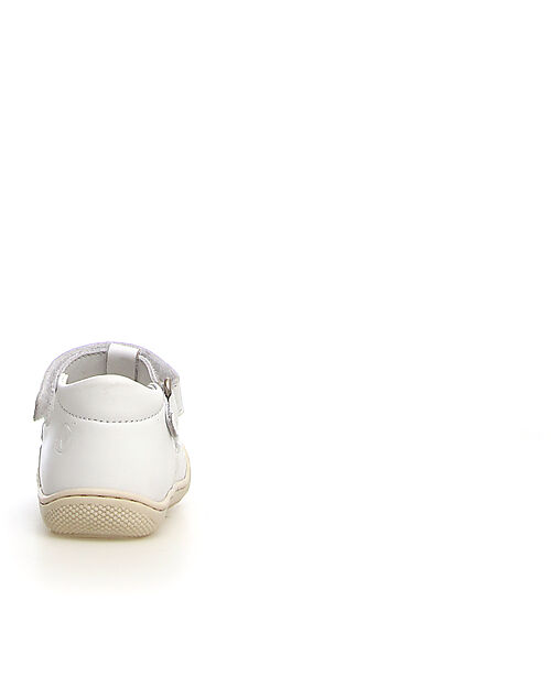 Naturino Sandalo Indis in Pelle - Bianco - Chiusura con Velcro Sandali