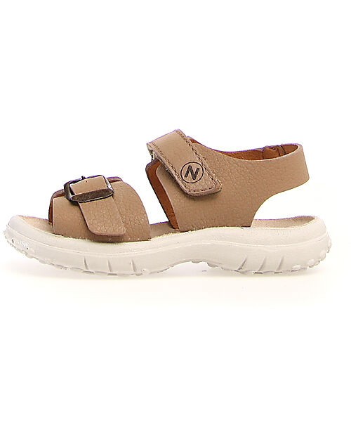 Naturino Sandalo Nias - Beige - in Pelle - Chiusura con Fibbia e Velcro Sandali