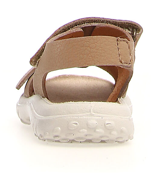 Naturino Sandalo Nias - Beige - in Pelle - Chiusura con Fibbia e Velcro Sandali
