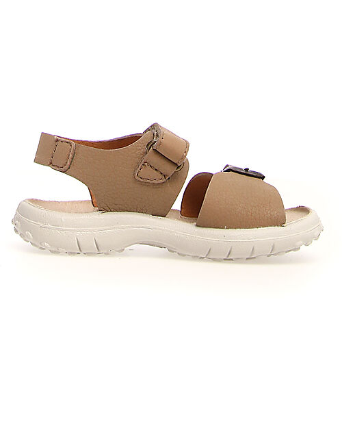 Naturino Sandalo Nias - Beige - in Pelle - Chiusura con Fibbia e Velcro Sandali