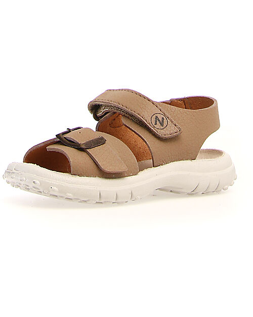 Naturino Sandalo Nias - Beige - in Pelle - Chiusura con Fibbia e Velcro Sandali