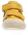 Naturino Sandalo Puffy in Nappa - Giallo - Sole Bone - Chiusura con Doppio Velcro Sandali