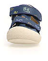 Naturino Sandalo Puffy in Pelle - Blu - Safari - Chiusura con Doppio Velcro Sandali