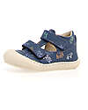 Naturino Sandalo Puffy in Pelle - Blu - Safari - Chiusura con Doppio Velcro Sandali