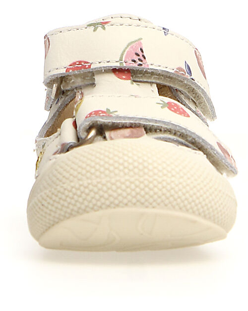Naturino Sandalo Puffy in Pelle - Milk - Fresh Fruit - Chiusura con Doppio Velcro Sandali