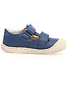 Naturino Sandalo Puffy Low in Pelle - Blu - Chiusura con Doppio Velcro Sandali