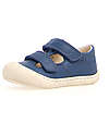 Naturino Sandalo Puffy Low in Pelle - Blu - Chiusura con Doppio Velcro Sandali