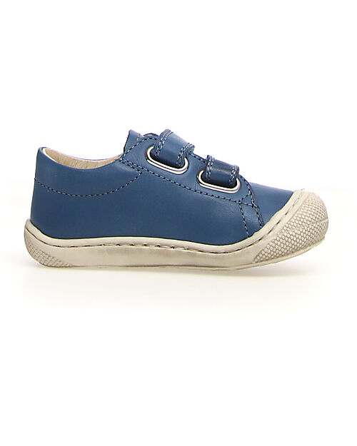 Naturino Scarpe di Pelle Cocoon Low - Blu - Suola in Morbida Gomma Sneakers