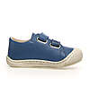 Naturino Scarpe di Pelle Cocoon Low - Blu - Suola in Morbida Gomma Sneakers