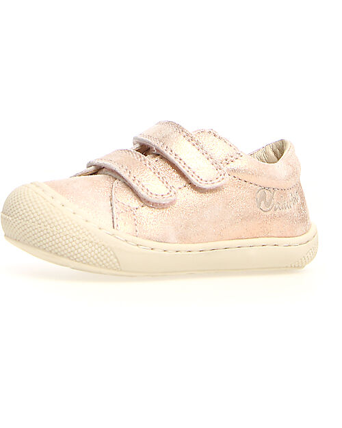 Naturino Scarpe di Pelle Cocoon Low - Cipria - Suola in Morbida Gomma Sneakers