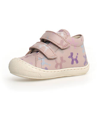 Naturino Scarpe di Pelle Cocoon Velcro - Cipria - Suola in Morbida Gomma - Adatte per i Primi Passi Sneakers