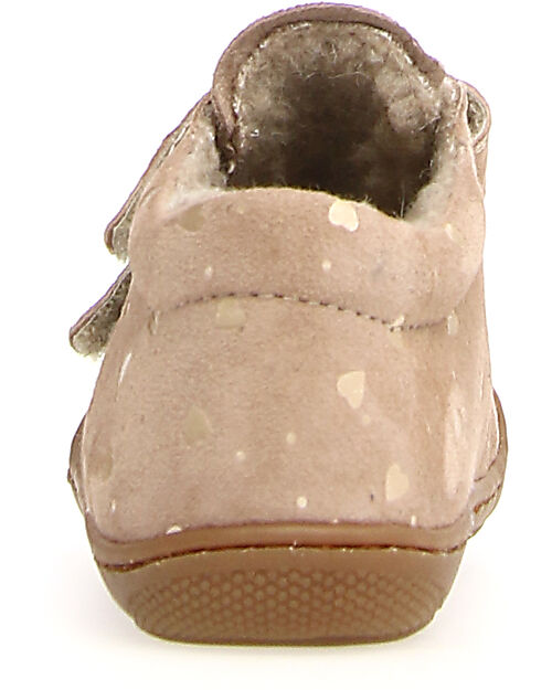 Naturino Scarpe di Pelle Cocoon Velcro - Rosa Antico - Suola in Morbida Gomma - Adatte per i Primi Passi Sneakers