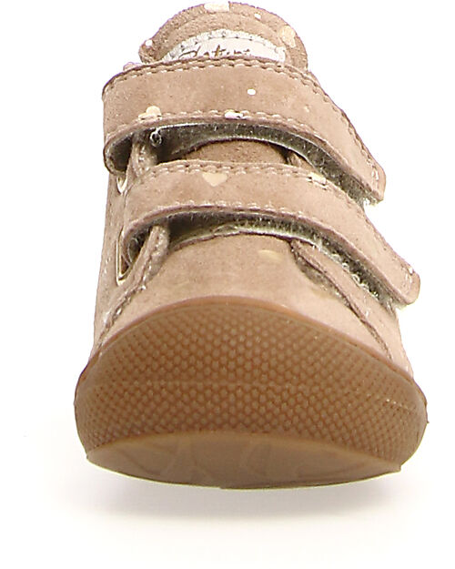 Naturino Scarpe di Pelle Cocoon Velcro - Rosa Antico - Suola in Morbida Gomma - Adatte per i Primi Passi Sneakers