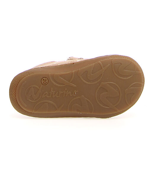 Naturino Scarpe di Pelle Cocoon Velcro - Rosa Antico - Suola in Morbida Gomma - Adatte per i Primi Passi Sneakers