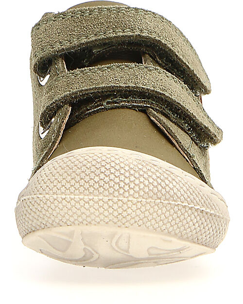 Naturino Scarpe di Pelle Kolde Velcro - Verde Militare e Ocra - Suola in Morbida Gomma - Adatte per i Primi Passi Sneakers