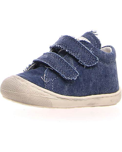 Naturino Scarpe in Canvas Cocoon Velcro - Blu - Jeans - Suola in Morbida Gomma - Adatte per i Primi Passi Sneakers