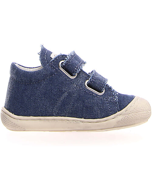 Naturino Scarpe in Canvas Cocoon Velcro - Blu - Jeans - Suola in Morbida Gomma - Adatte per i Primi Passi Sneakers